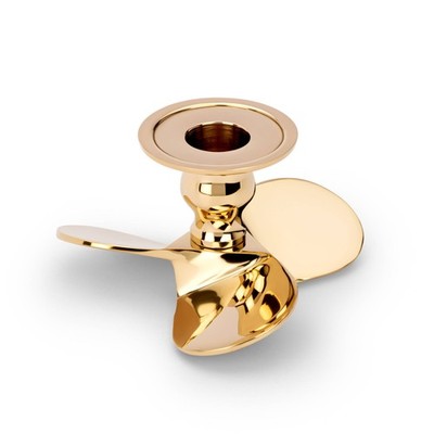Maritime candle holder ship's propeller brass gold for stick candles to Ø 2cm