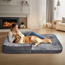 180Cm Long Human-Size Giant Dog Bed Foldable Calming Pet Dog Bed Plush Cover Ort