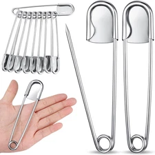 Juexica 10 Pcs Large Safety Pins 5 Inch Jumbo Stainless Steel Safety Pins Heavy 