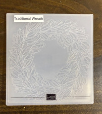 TRADITIONAL WREATH 3D embossing Folder RETIRED STAMPIN' UP 