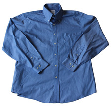 Brooks Brothers Men's Regent Fit Button-Up Shirt Size 16.5-4/5 Blue Long Sleeve