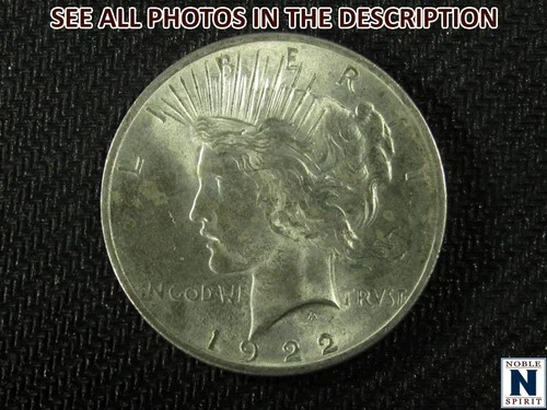 NobleSpirit } 1922 Silver Peace Dollar XF / AU