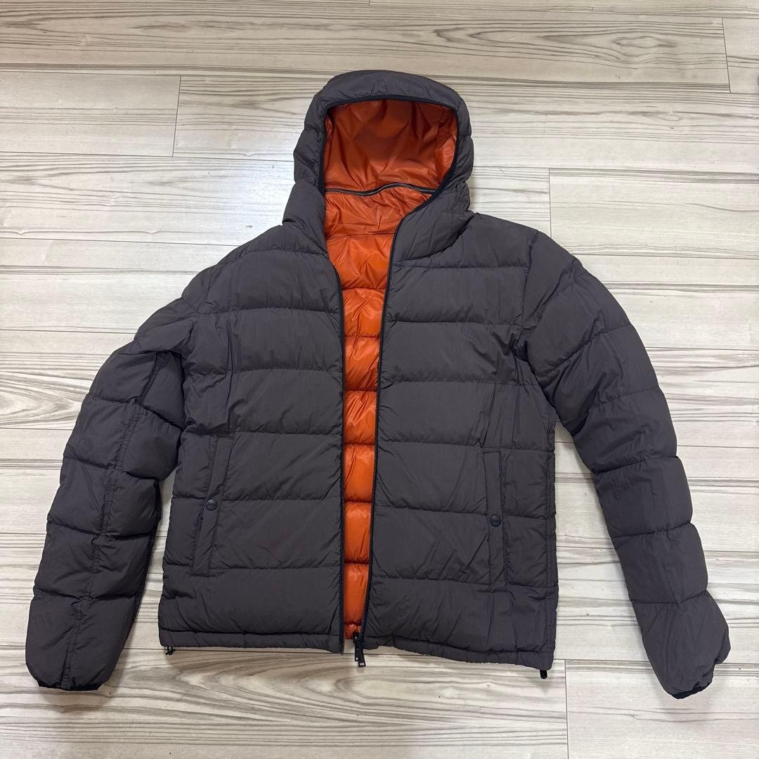 Herno Reversible Down Jacket Orange/Gray Hooded U… - image 3