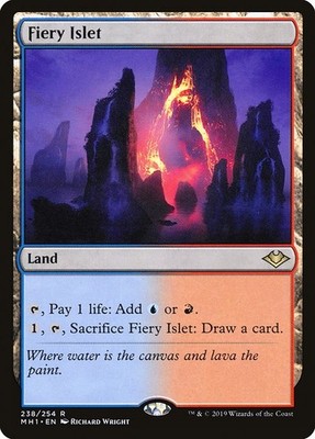 Magic/MTG Fiery Islet MH1-238 Rare Englisch Good