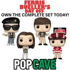 Funko Pop Cave FERRIS BUELLER'S DAY OFF SET w/TargetCon Exclusive w/Protectors