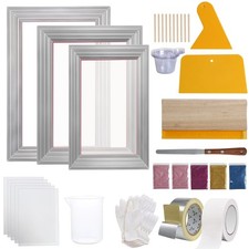Screen Printing Kit Silk Screen Printing Frames 6x10/8x12/10x14 110 Mesh