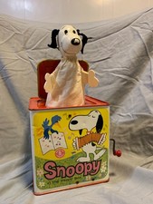 Vintage Mattel 1966 Snoopy In The Music Box-Peanuts Jack In The Box not Working