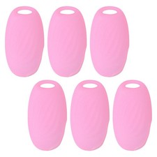 6pcs Toothbrush Cover Cap Case Silicone Brush Head Protector Pink