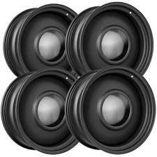 (Set of 4) Boyd Coddington 61B Smoothie 15x5 5x5"/5x5.5" +0mm Black Wheels Rims