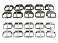 DGOL 20pcs 1 inch Strong Belt Pin Buckle Strap 1 inch, Silver gunmetal