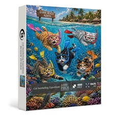 Scuba Diving Cats Jigsaw Puzzle for Adults 1000 Pieces Tropical Ocean