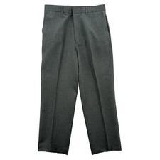 Levis Action Slacks Pants Mens 33x30 Gray Dress Trousers Polyester Dacron Office
