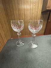 Set Of 2 Waterford Curraghmore Goblet Wine Hock Glass 7 1/2” Tall
