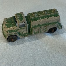 Tootsie Toy tanker truck green paint rubber wheels collectible As Is 6061