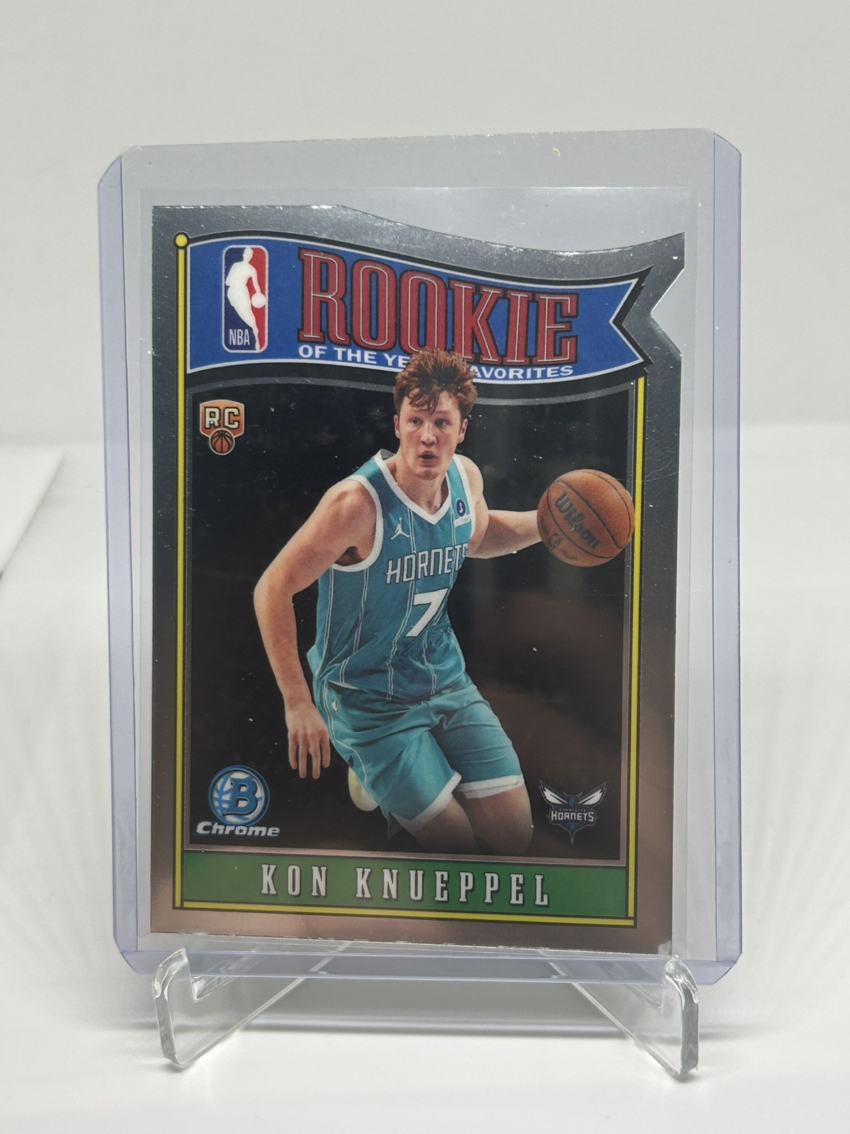 Kon Knueppel 2025-26 Bowman Chrome Rookie Of The Year Favorites Die-Cut RC #RY-4