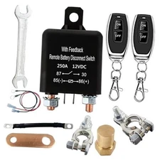 with Feedback Remote Battery Disconnect Switch,Car Battery Cut Off 12V/250A
