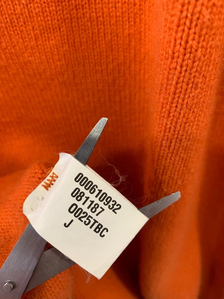 Ballantyne Scotland Men’s 2XL Orange 100% Geelong Wool Crewneck Sweater Knit #46 - Image 4 of 4