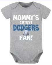 Los Angeles Dodgers Mommy's Lil Fan Baby Bodysuit 3-6m 6-9m 9-12m 18M, and 24M