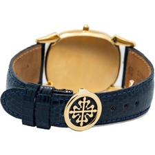 Patek Philippe Golden Ellipse 3738/119 w/Paper 18k YG Blue Dial Auto Men's 31mm 5