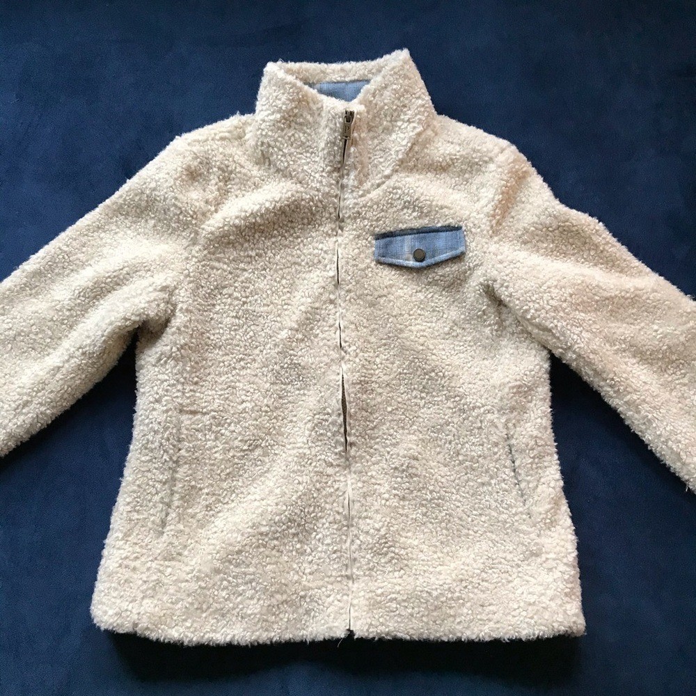 Pendleton Beige Fuzzy Zip Jacket - image 2