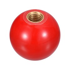 M10 Copper Thread 35mm Dia Threaded Ball Knobs for Machine Handle Red