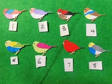 Any 3 Cute Colorful Bird Cardstock die cuts For scrapbook & cards #1-8