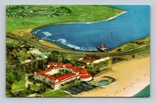 Vintage Hotel del Coronado Aerial View Coronado CA Postcard