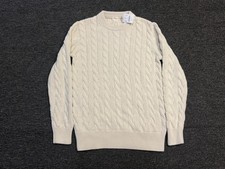 J Crew Crewcuts Sweater Youth XL 12-14 Ivory Cable Knit NWT