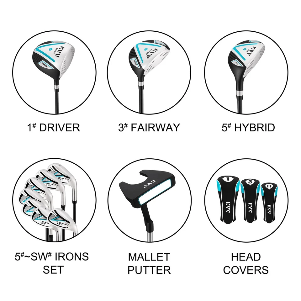 Juego de palos de golf premium para mano derecha juego de 11 piezas para mujer, incluye driver, fa... Foto 4 de 4