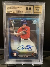 Bowman Chrome Blue Refractor Rookie Auto Alex Bregman CPAAB /150 Astros BGS 9.5