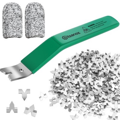 Lizenoz Glazier Point Driver Tool with 200 Glazing Points & 2 Finger Green 