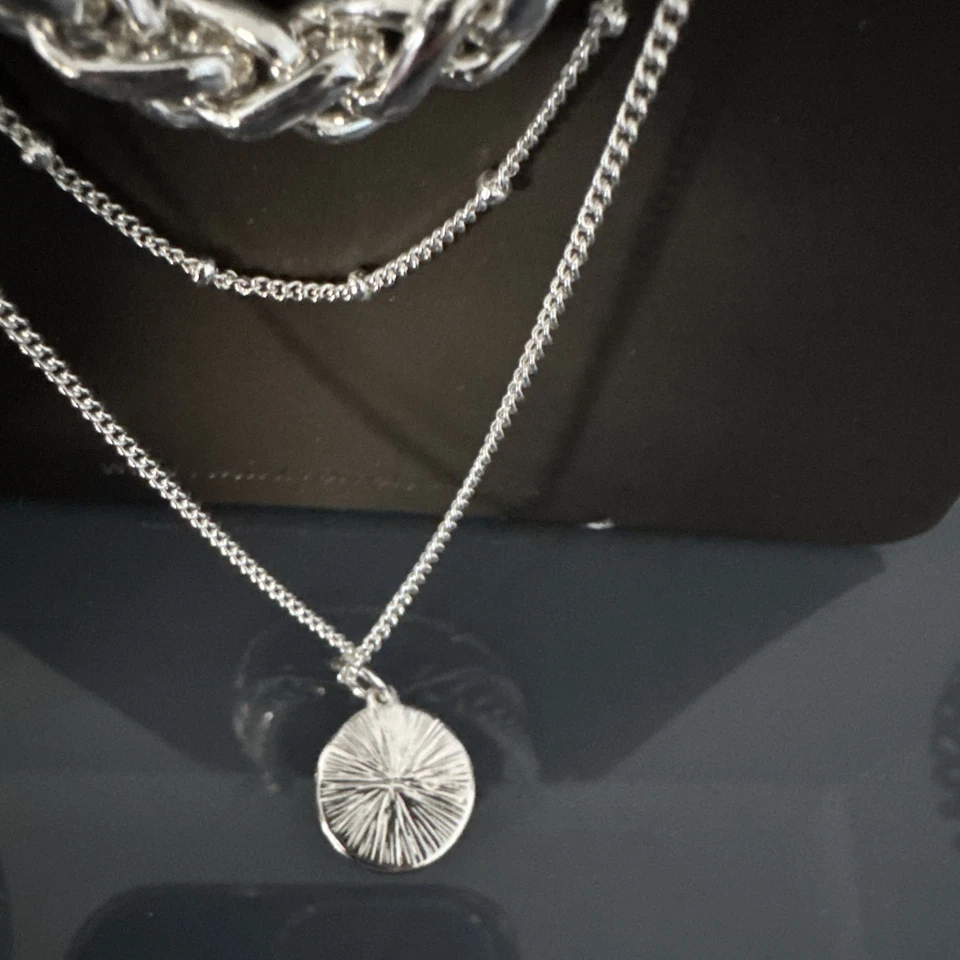 Mint Velvet Layered Silver Necklace - Image 3 of 3