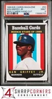 1989 BASEBALL CARDS MAGAZINE REPLI-CARDS HAND CUT #63 KEN GRIFFEY JR. RC PSA 9