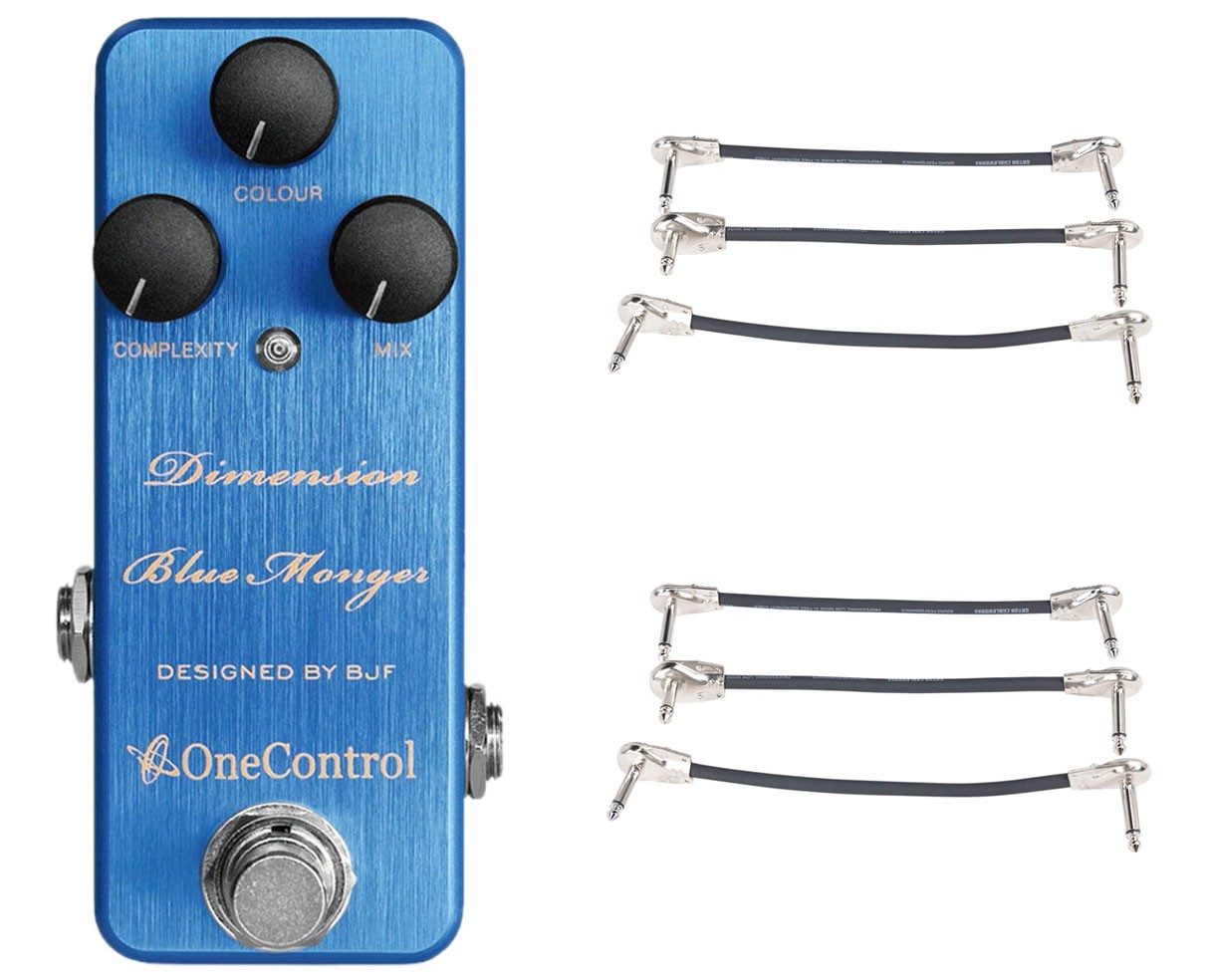 One Control Dimension Blue Pedalboard Patch Cable 3 Pack with 2 Gator Cables