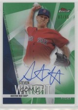 2017 Topps Finest Auto Green Refractor 7/99 Steven Wright #FA-SW Auto 1v3