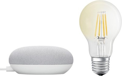LEDVANCE Starter Kit SMART+ LED Lampe A60 E27 mit Google Nest Mini Bluetooth