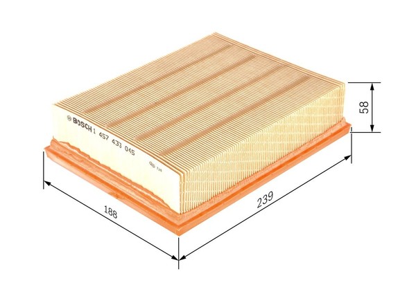 Bosch 1 457 433 045 Luftfilter FüR Opel-image