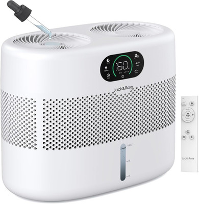 Ultra-Quiet Reusable Wick Humidifier for Large Rooms, 3 Speeds & Auto Shut Off