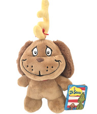 aurora dr seuss max the reindeer plush toy 13" grinch christmas 2024 tag new