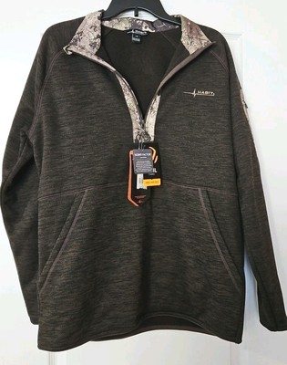 NWT Habit Men s Blackbird Marsh Fleece Camo Pullover Scent Factor Large 756