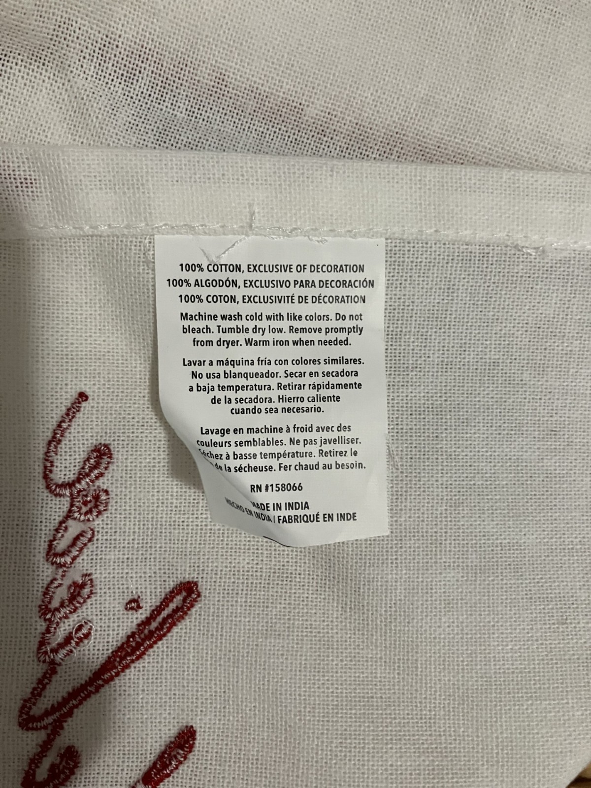 Christmas Embroidered Believe Red Cloth Napkins Set of 4 - Free Shipping