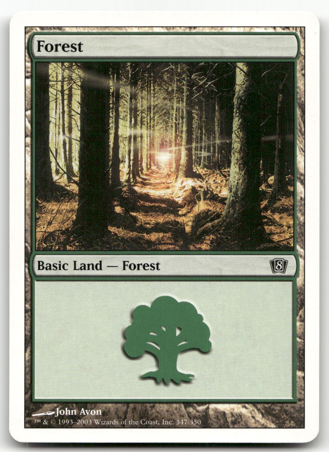 Forest (347) #347 (MP) 8th Edition 8ED Magic MTG