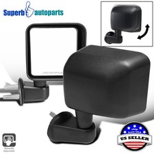 Fits 2007-2018 Jeep Wrangler Black Abs Square Folding Manual Side Mirrors Abs Fits 2007-2018 Jeep Wrangler Black Abs Square Folding Manual Side Mirrors Abs