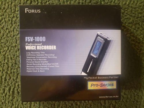 Forus FSV-1000 Digital Voice Recorder 256MB Handheld New Open Box | eBay