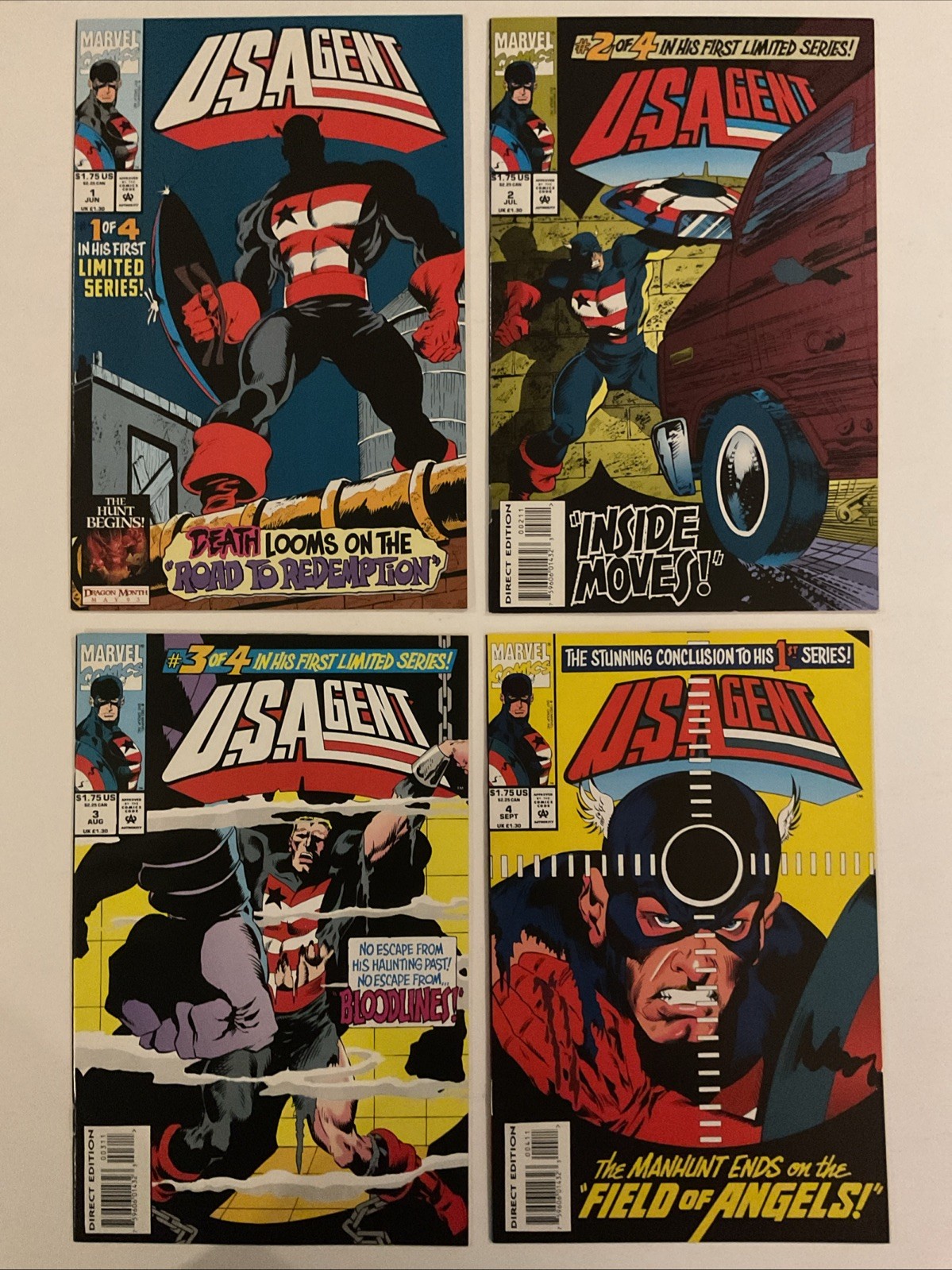 US Agent volumen 1 lote, conjunto completo números 1-2-3-4, Marvel Comics 1994