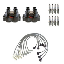 Denso 2 Ignition Coil Wires 8 NGK Platinum Spark Plugs Kit For Explorer V8 Vin P