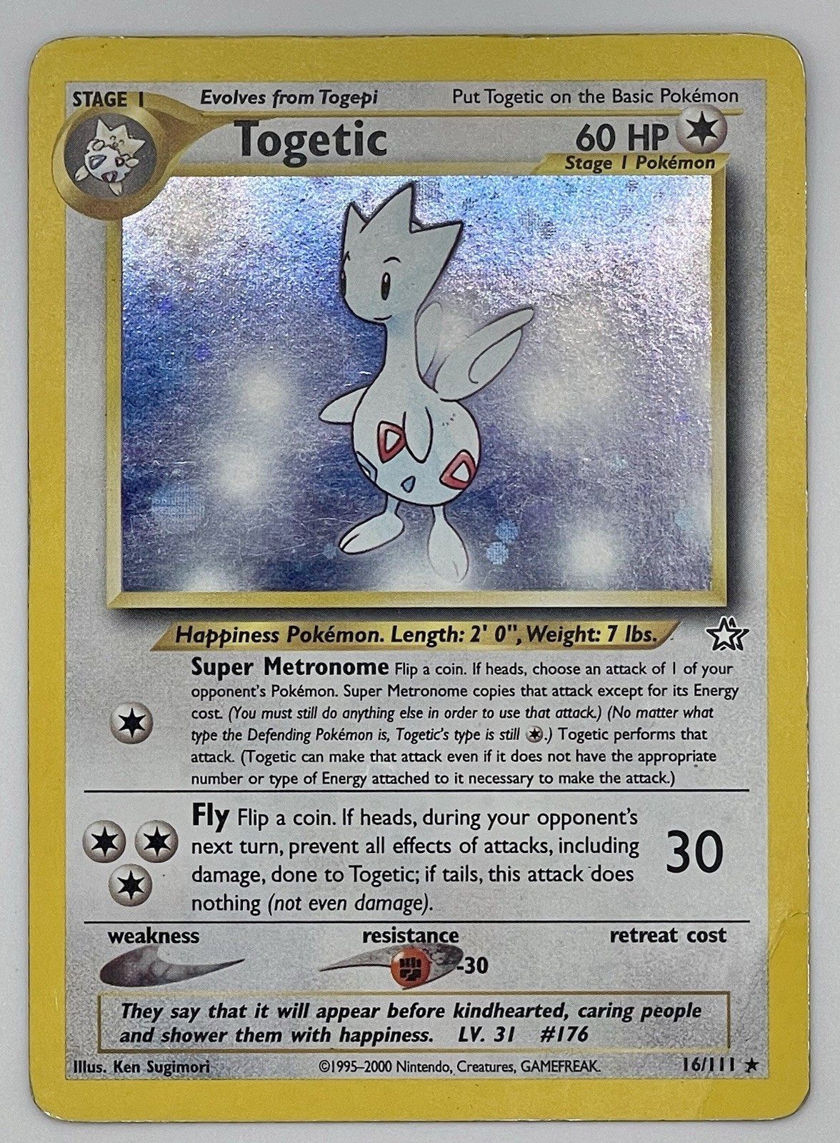 Pokémon Neo Genesis Togetic Cosmos Holo Swirl Unlimited 16/111