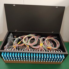 144 Cores Fiber Optic ODF Terminal Box FTTH LC/UPC Pigtail Adapter Rack Mount