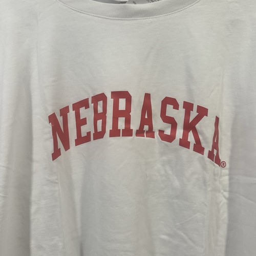 Camicia Nebraska manica lunga bianca unisex taglia grande collegiale nuova con etichetta - Foto 2 di 4