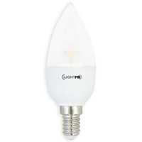 Lightme Led Leuchtmittel Kerze 5,5W = 40W E14 Klar 470Lm Warmweiß 2700K Dimmbar
